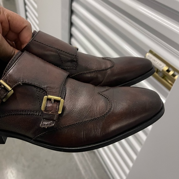 Kenneth Cole Double Monk Strap shoes Brown Sz 10 - Picture 10 of 12